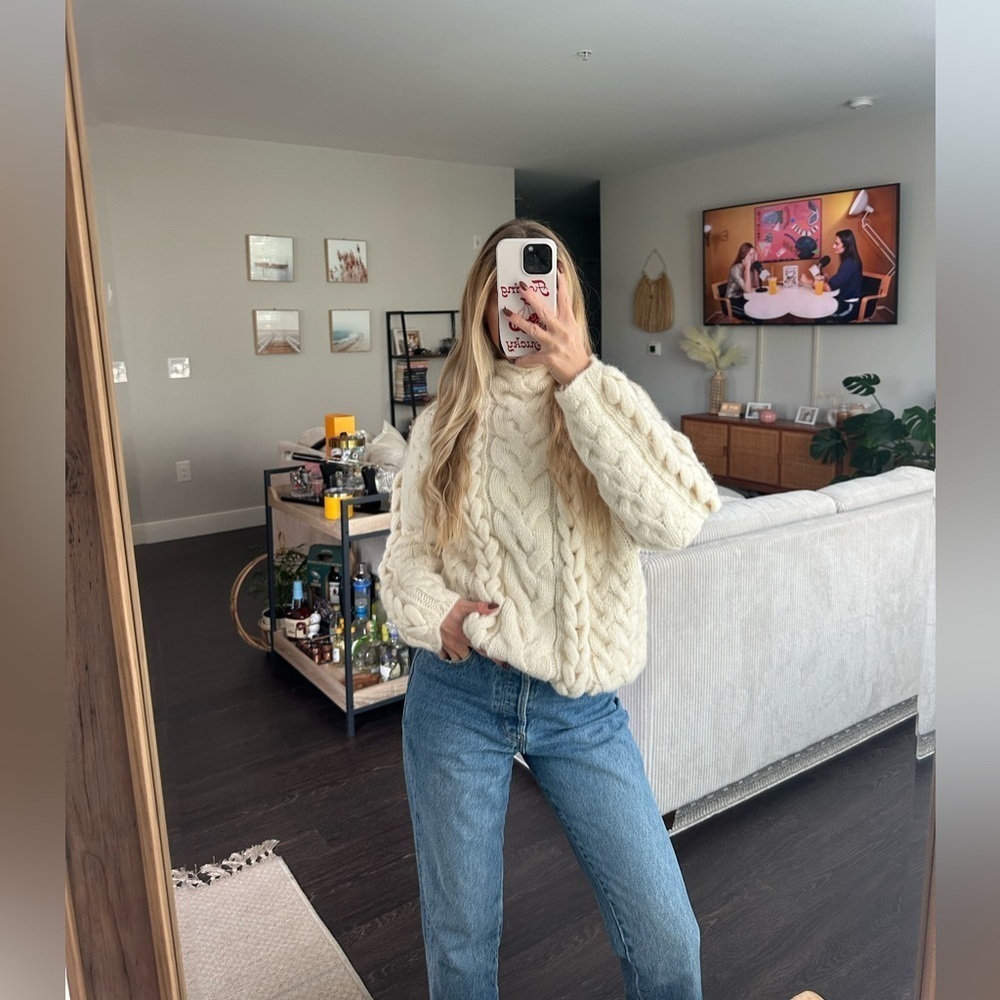 Free People Braided Cable Pullover Sweater - Picture 3 of 3